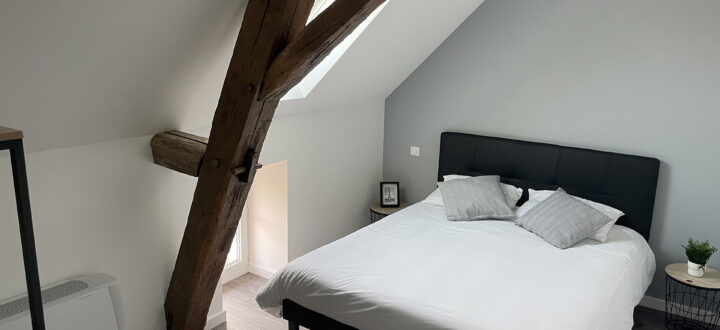 Chambre double du gîte Domaine Lemonde